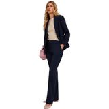 Motivi - Palazzo Broek met Plooi - Blauw - Dames