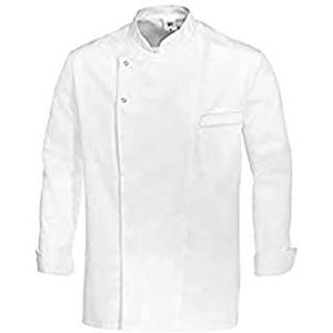 BP Gourmet 1547-400-21 kookjas - lange mouwen - 65% polyester, 35% katoen - drukknopen van roestvrij staal - normale pasvorm - maat: XL - kleur: wit