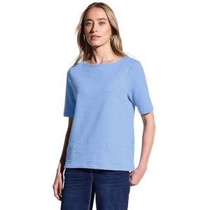 Street One - A323152 - T-shirt - Serenity Blauw - Katoenmix met Stretchgehalte