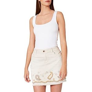 Desigual FAL_Billi jeans rok voor dames, wit, 24