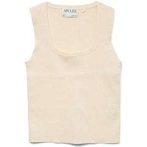 Basic Top - Vierkante Hals - Mouwloos - Kort - Regular Fit