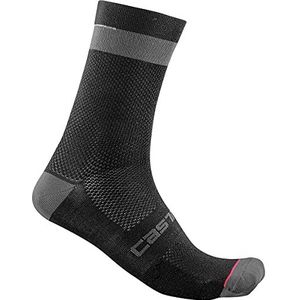 CASTELLI 4521553 ALPHA 18 Sock herensokken zwart/donkergrijs S/M