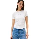 Tommy Jeans - Ess - T-shirt - Nachtblauw - Slanke Pasvorm - Kwartmouw