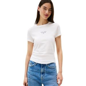 Tommy Jeans - Ess - T-shirt - Nachtblauw - Slanke Pasvorm - Kwartmouw