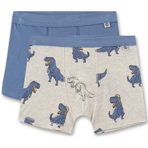 Sanetta Jongens dubbelpak shorts, Nature Melange, 92 cm