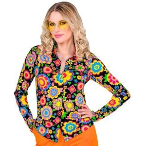 WIDMANN MILANO PARTY FASHION - Jaren 60 blouse voor dames, hippie, Reggae, Flower Power, Disco Fever, Schlagermove