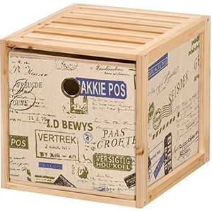 Kit Closet 5110051101 Bijzetemmer van hout, licht, 34 x 31 x 34 cm