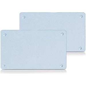 Zeller snijplanken - set 2x - met siliconen voetjes - glas - 25 x 15 cm - keuken - groente - fruit