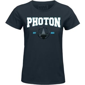 Marvel ""Photon EST 2023"" WOMAVLSTS001 T-shirt voor dames, marineblauw, maat L, Marine., L
