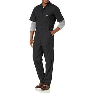 Dickies Werkoverall met korte mouwen voor heren, Zwart XL, XL