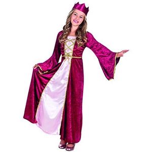 Boland - kostuum voor kinderen renaissance koningin, jurk, kroon, kostuum, prinses, middeleeuwen, themafeest, carnaval