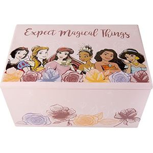 Peers Hardy Disney Princess roze bedrukte houten sieradendoosje VX700652L, één maat, Eén maat, Hout, Geen edelsteen