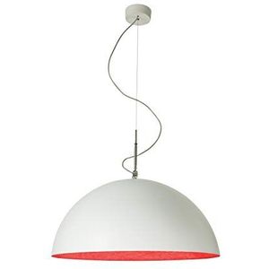 In-es.artdesign Mezza Luna 1 IN-ES0501BI-R hanglamp, wit/rood