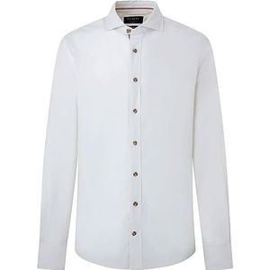 Hackett London Flanel Selvedge Shirt voor heren, Wit (wit), M