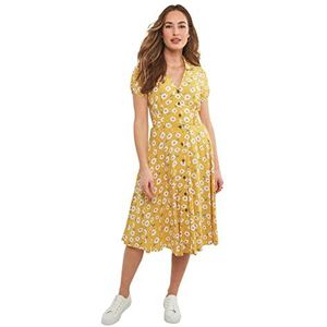 Joe Browns Dames lichte jurk met bloemenV-hals, casual, geel, 6