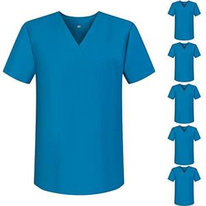 MISEMIYA - Set van 6 stuks - Sanitaire kippenuniform voor Mexico verpleegsters, turquoise 68, XS