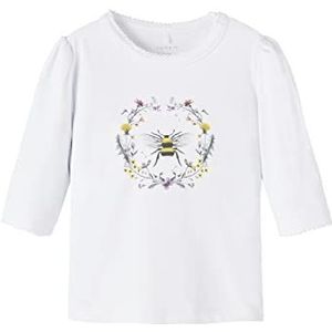 Bestseller A/S NBFHYRA LS TOP Box shirt met lange mouwen, helder wit, 50, wit (bright white), 50 cm