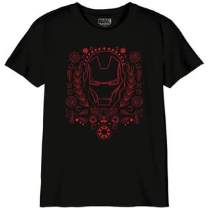 Marvel T-shirt voor jongens, Zwart, 8 Jaren