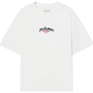 JACK & JONES Joreaton Tee Ss Crew Neck FST T-shirt voor heren, wit (bright white), S