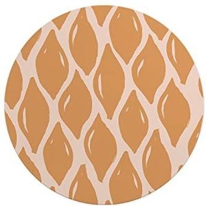 Questo Casa, Ronde digitaal bedrukte muismat, antislip onderkant, voor kantoor en thuis, diameter: 22 cm