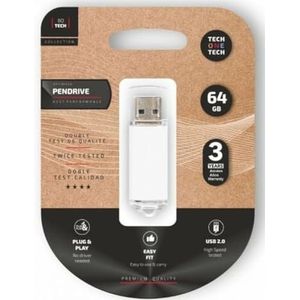 Tech One Tech TEC3007-64 USB-stick, wit, 64 GB