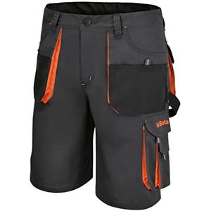 Beta - 7861g - Werkbermuda - Grijs/Oranje - T/C Keperstof - Multifunctioneel