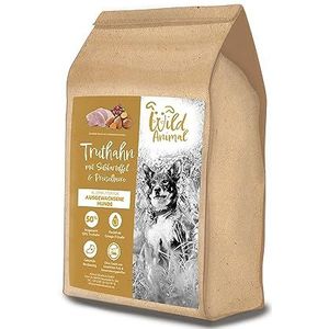 Wild Animal Premium Hondenvoer, droogvoer, kalkoen, zoete aardappel en cranberry, graanvrij, 1 x 2 kg