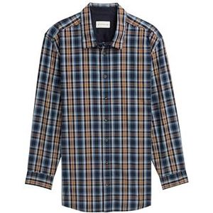 TOM TAILOR Plussize herenhemd, 38477 - Navy Blue Shades Check, 4XL Grote maten