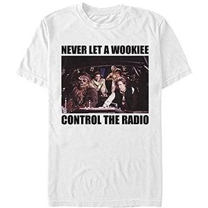 Star Wars Unisex No Wookie Radio Organic Short Sleeve T-Shirt, Wit, S, wit, S