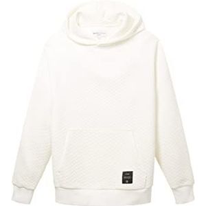 TOM TAILOR Denim Uomini Sweatshirt 1035666, 12906 - Wool White, S