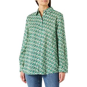 GERRY WEBER Edition Dames 860009-66428 blouse, groen print, 36, groen opdruk