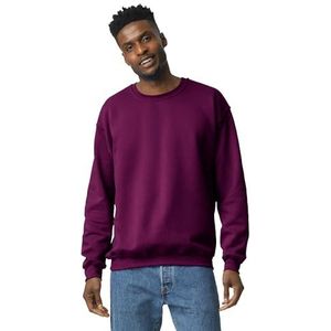 Gildan Heren Fleece Crewneck Sweatshirt, bordeaux., S