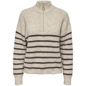 Onltokyo L/S Zip Pullover KNT Noos, Pumice Stone, M