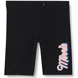 NAME IT Girl's NKFMINNIE MUSSI Legging WDI Shorts, Zwart, 134