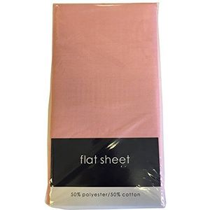 Rapport onderhoudsvriendelijk strijkvrij bedlaken, polyester-, double, roze