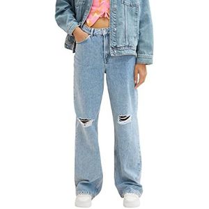 TOM TAILOR Denim Dames 1035419 Wide Leg Jeans, 10122-destroyed Light Stone Blue Denim, XL, 10122 - Destroyed Light Stone Blue Denim, XL