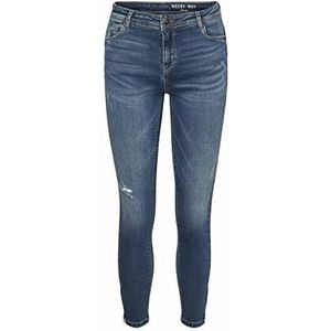 Noisy may NMKIMMY Cropped Skinny Fit Jeans voor dames, blauw (medium blue denim), 28W x 32L