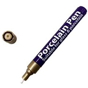 Porseleinen pennen | Markers voor porselein, glas en keramiek | Vaatwasmachinebestendige afwerking | Goud