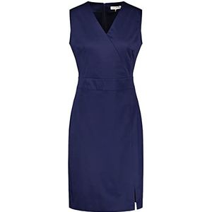 Gerry Weber Getailleerde etui-jurk voor dames, mouwloze jurk, stof, etui-jurk, effen kleuren, kort, blueberry, 48