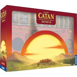 Kosmos - Asmodee - Catan : 3D Deluxe Edition - Bordspellen - Bordspellen - Strategiespellen - Ontwikkelingsspel vanaf 10 jaar - 3 tot 4 spelers - Franse versie