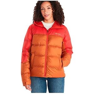 Marmot Dames Wm's Guides Down Hoody, Ultralichte donsjas, 700s Fill-Power, warme outdoorjas, waterafstotend, winddicht, Copper/Cairo, M