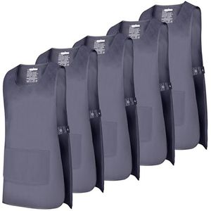 MISEMIYA Verpakking met 5 stuks, schort, reinigingsschort, werkschort, kliniek, geneeskunde, dierenartsen, gastronomie, 5-868