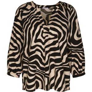 Seidensticker - Damesblouse - Zwart - 100% Katoen - Regular Fit