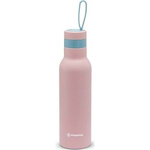 Osama S.p.A. OW 04257810 Antibacteriële drinkfles, roestvrij staal 304: Binnenwand, roze, 500 ml