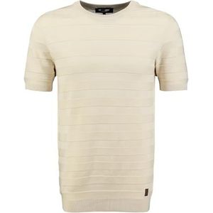 KEYLARGO Heren T-shirt - Zand - Katoenmix - Elegante Strepen