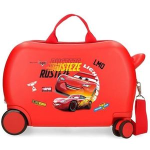 Joumma Disney Cars Rusteze Lightyear Kinderkoffer, rood, 45 x 31 x 20 cm, harde ABS-kunststof, 24,6 l, 1,8 kg, 4 wielen, handbagage, Rood, kinderkoffer