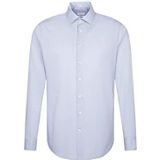 Seidensticker Businesshemd voor heren, slimfit, strijkvrij, Kent-kraag, lange mouwen, 100% katoen, blauw (lichtblauw), 41