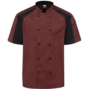 Red Kap Men's Airflow Raglan Chef Coat with Oilblok, Merlot Heather with Black Mesh, Medium