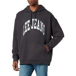 Lee Varsity Sweatshirt met capuchon voor heren, Washed Black, 3XL