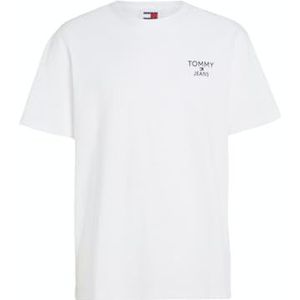 Tommy Jeans Heren TJM REG Corp TEE EXT, Wit, S, Wit, S